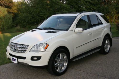 2008 mercedes  ml320cdi white with tan interior nav, p2, ipod, towingpkg, htdsts