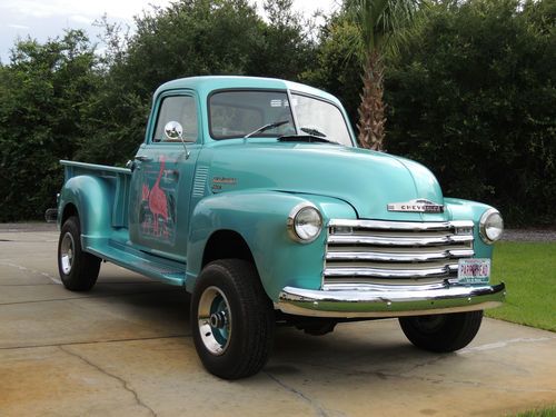 1950 chevrolet 3600 chevy pickup 5 window, 4wd, long bed, frame off restoration