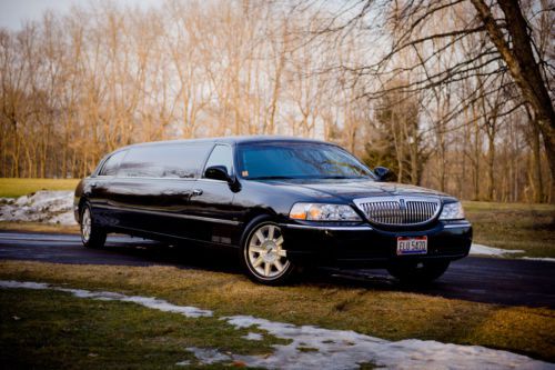 2007 lincoln continental limousine- tiffany black stretch - 120&#034; - 10 passenger