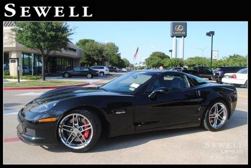 07 black chevy vette z06 6 speed manual bose ipod navigation heated leather