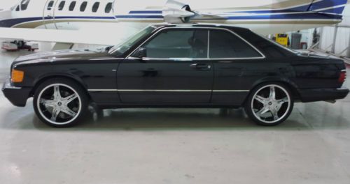 1988 mercedes benz 560 sec - fantastic condition, triple black w 20&#034; wheels