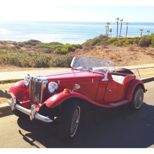 Ruby red 1952 mg t-series -td - 1600 cc engine - low reserve!