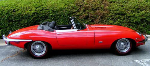 &#039;71 e type series 2 roadster with 24,000 miles! ultimate color combo red/black