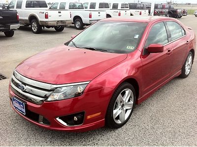 2011 ford fusion sport sedan red 3.5l low miles warranty excellent condition