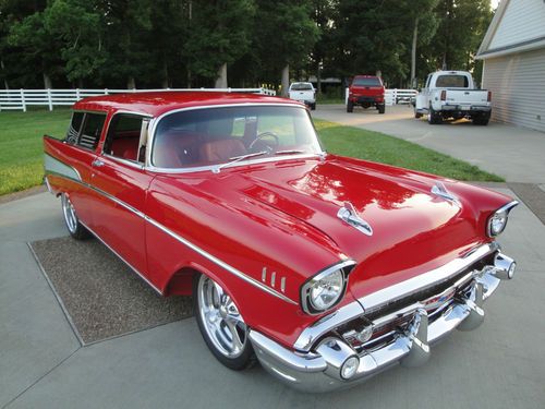 1957 chevy nomad wagon leather resto-mod hot-rod (all-new) cold air must see
