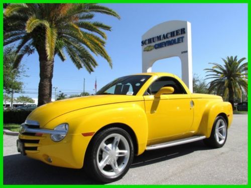 03 yellow chevy ss-r 5.3l v8 roadster *heated seats *wood bed finisher *low mi