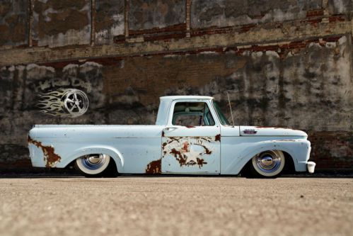 1963 ford truck hot rat rod street rod air bagged ride chevy 3100 patina dream