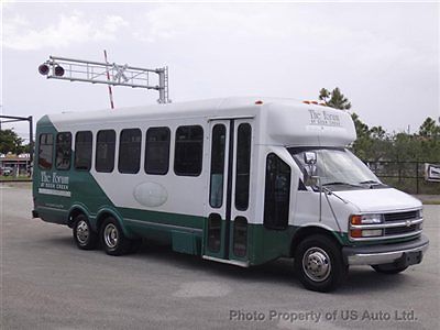 Chevy g3500 shuttle bus 25 passenger van low miles florida van 7.4l financing