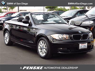 128i 1 series low miles 2 dr convertible 6-speed gasoline 3.0-liter dual overhea