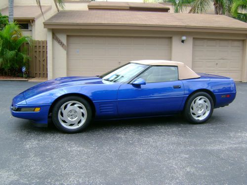 1994 corv. conv - rare admiral blue 1/253 built - every opt. offered - all orig.