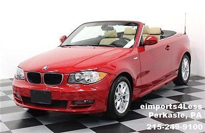 128i convertible 11 red/beige premium real leather heated seats ipod 34k miles