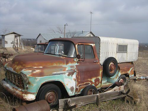 1956 chevrolet  apache long bed step side, green 1/2 ton 3200