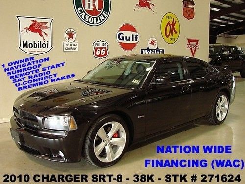 2010 charger srt-8,remote start,sunroof,nav,htd lth,20in wheels,38k,we finance!!
