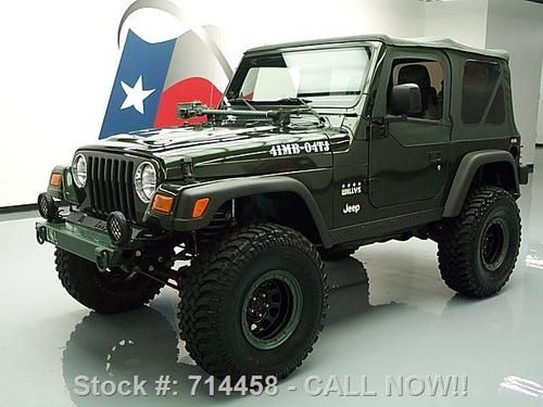 2004 jeep wrangler x lifted 4x4 willys edition auto 21k texas direct auto