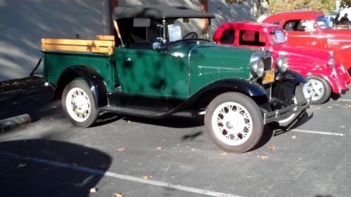 1930 model a ford roadster pickup, original green color, ground up restoration
