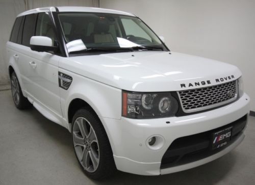White 2012 range rover sport autobiography supercharged 5.0l v8 4wd 1-owner