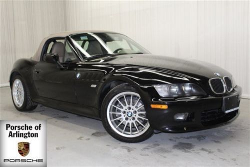 2001 bmw z3 3.0i 5 speed black clean low miles convertible power seat