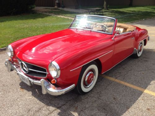 1959 mercedes benz 190sl roadster red over tan ready to drive m121 w121