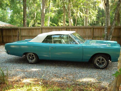 1969 plymouth roadrunner convertible, 440, buckets, console auto floor shift