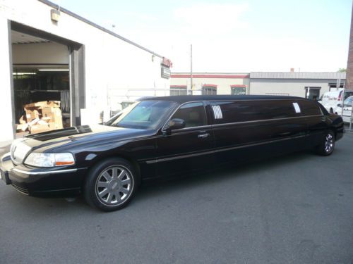 2005 lincoln town car stretch limousine by krystal 5 door black canvas top