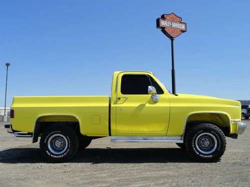 1982 chevrolet c-10 pickup short box 4x4 yellow, 80997 miles! frame off restore!