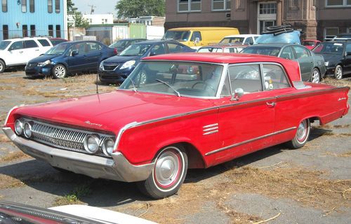 1964 red mercury monterey "breezeway" 2 door coupe v8 stock am radio