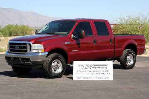 2004 ford f250 diesel 4x4 lariat crew cab 4wd leather moonroof loaded see video