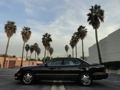 1998 lexus ls400 base sedan 4-door 4.0l -beautiful black on black- no reserve!