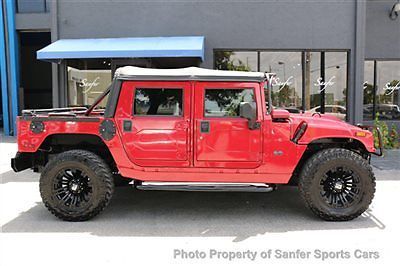 H1, open top,20&#034; wheels, flame red metalic, 144 month financing, trades accepted