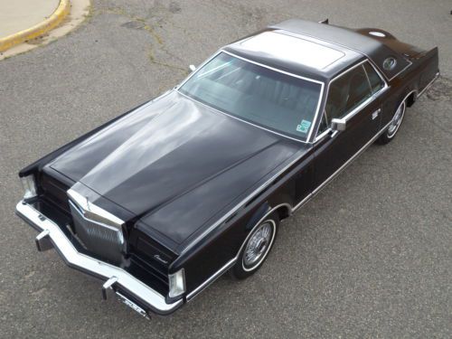 1979 lincoln continental mark v triple black moon roof  21,801 miles