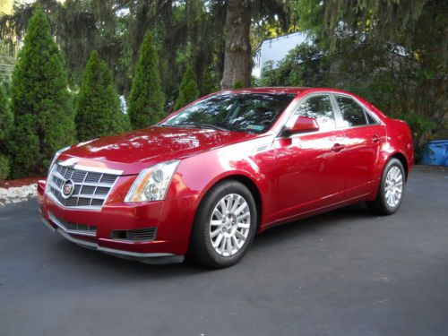 2008 cadillac cts-v6 3.6l luxury sedan red 39k bluetooth, xm, no reserve!!!