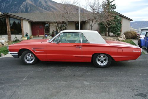 1965 ford thunderbird landau, 10 yr annivers., vermillion red, 2 door vinyl top