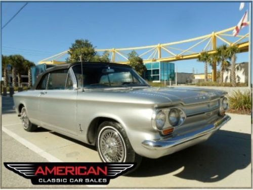 1964 chevy corvair convertible 4 speed manual silver/blue florida car road ready