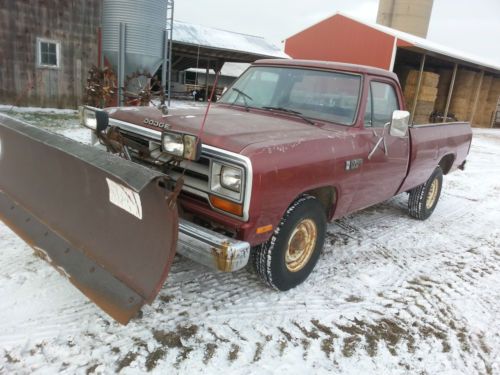 1986 dodge ram w250 4x4 snowplow pickup truck low mileage
