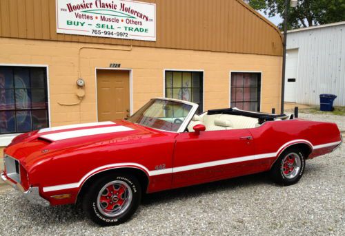 Real 442, restored, convertible, ps, pb, red, low miles