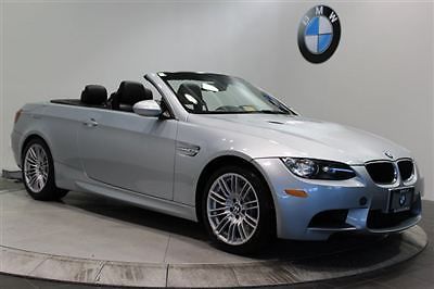 2013 bmw m3 convertible silver 6 speed manual navigation heated leather seats