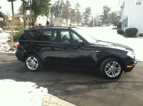 2008 bmw x3 3.0si awd, clean car fax, non smoker, black on black, leather int