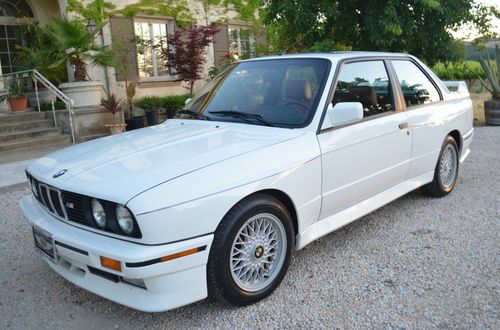 1988 bmw e30 m3 - one owner for 25~ years - 77,023 miles - arctic white/cardinal