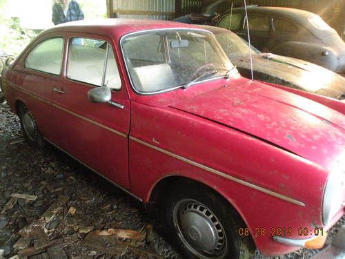 Rare,1967 red type 111 volkswagon fastback,mostly original,4 cylinder
