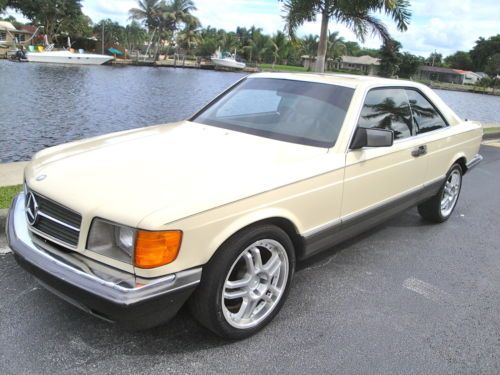 No reserve*85 mercedes 500sec coupe*auto*ac*looks great*bank repo*clean carfax