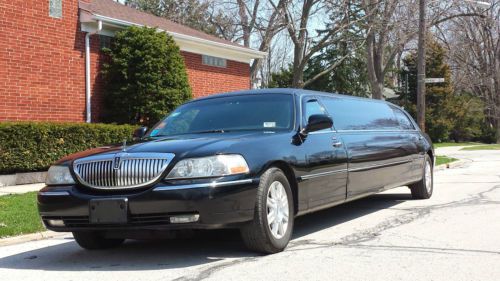 2007 lincoln town car stretch limo up to 10 passengers 120&#034; by tiffany coach