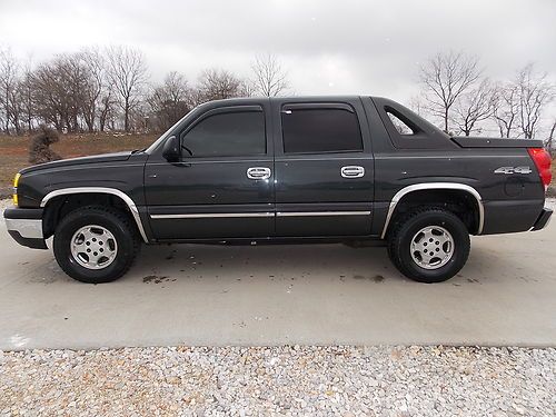 2004 chevrolet avalanche fully loaded 4x4 blk leather graphite gray no reserve!!