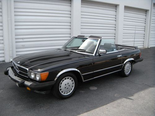 1984 mercedes benz 380sl triple black low miles very solid new top