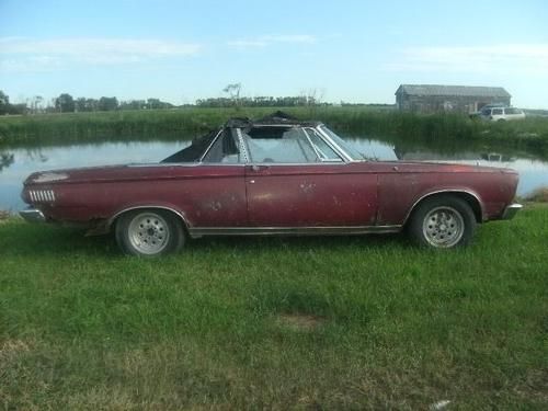 1965 plymouth satellite convertible red project car needs restoration mopar