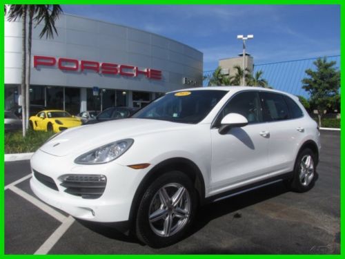 13 white certified cayenne s 4.8l v8 awd suv *2-tone leather interior*navigation