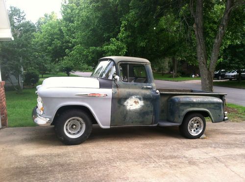 1957 chevy truck, shortbed step side rat rod 383 ci
