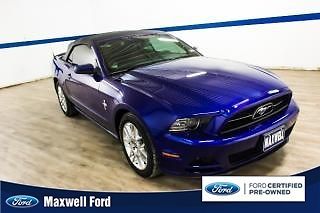 14 ford mustang pony package saddle leather convertible top low miles