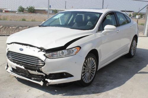 2014 ford fusion titanium awd damaged repairable fixable runs! priced to sell!