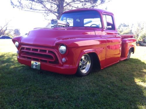 1956 chevy pickup full tubbed all custom supercharged hot rod street rod blown