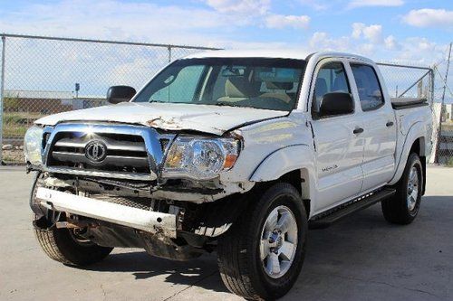 2005 toyota tacoma double cab 4wd damaged salvage runs! loaded priced to sell
